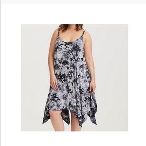 Torrid black and grey tie dye dress
